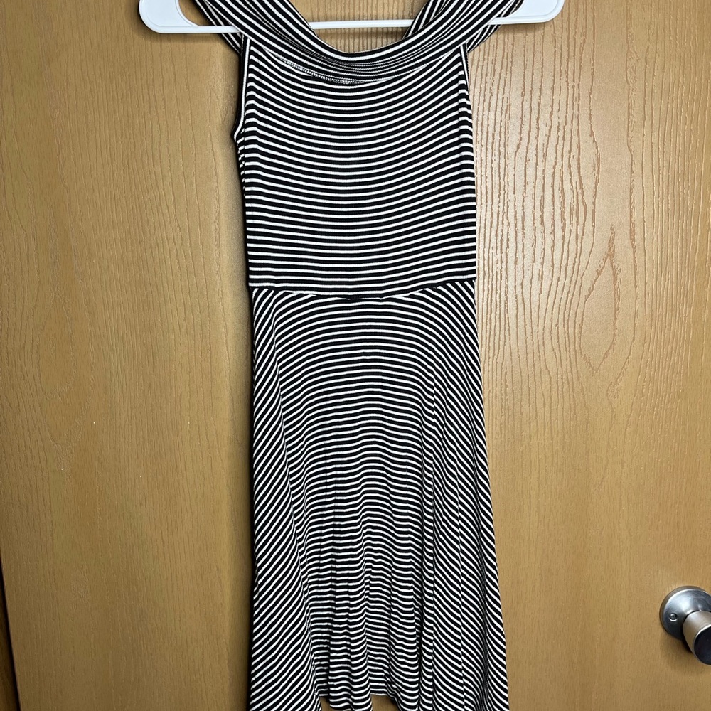 Striped Black and White Women's Dress